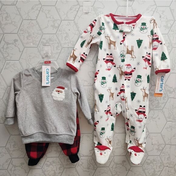 Nwt Boy's Christmas Clothes Bundle, By Carter's,  Size 6 months - Picture 1 of 7